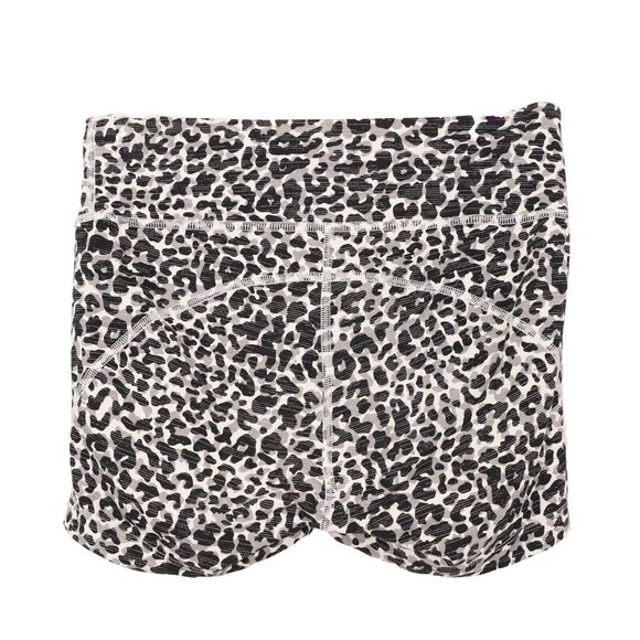 OUTDOOR VOICES Athletic Mini Shorts Size S Snow Leopard Print EUC B10 - Picture 4 of 5